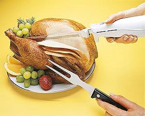 NutriChef PKELKN8 Electric Cutting & Carving Knife Slicer 