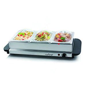 OVENTE Electric Buffet Server and Food Warmer with 2 1.5 qt. Pan